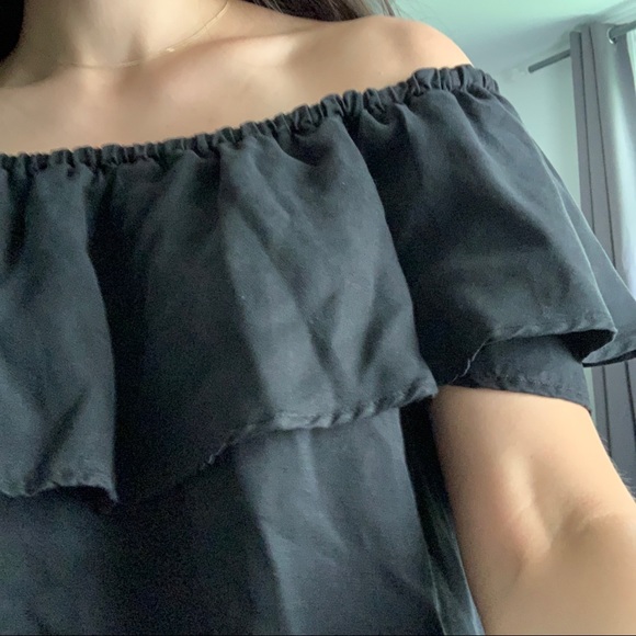 Black Off the Shoulder Zara Dress Medium - Picture 5 of 5